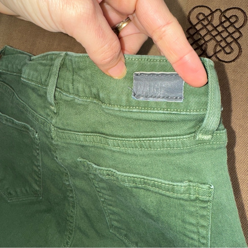 PAIGE Hoxton High Rise Skinny Zippered Ankle Length In Botanic Green Size 26 - Picture 12 of 15